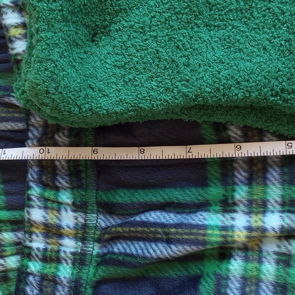 NWT 2PC Sleep Chic Plaid Pajama Pants Socks S Bottoms Blue Green JC Penney - Picture 9 of 10